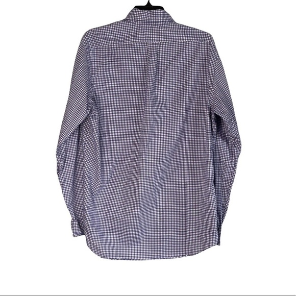 Ralph Lauren Blue Purple Gingham Long Sleeve Preppy Button Down Shirt Size Large - Picture 2 of 7